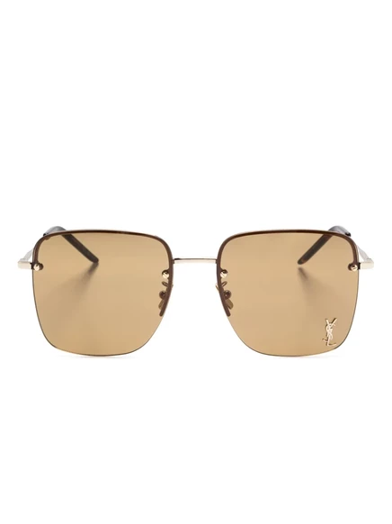 Солнцезащитные очки в квадратной оправе Saint Laurent Eyewear gold