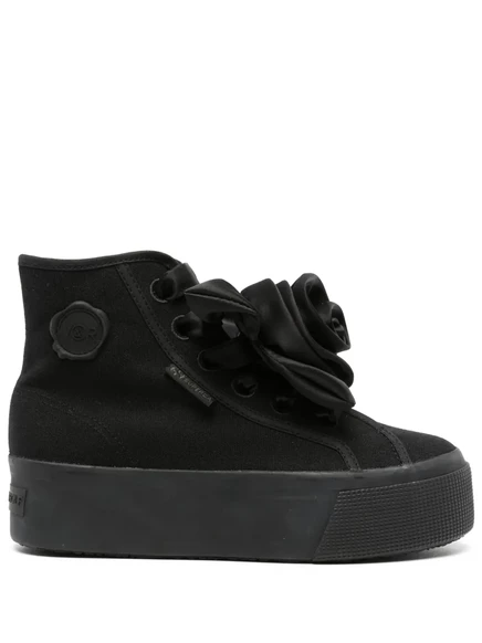 Женские кеды Viktor & Rolf x Superga Satin-Rose, черные