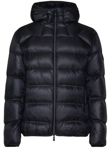 Куртка с капюшоном и нашивкой с логотипом Moncler black