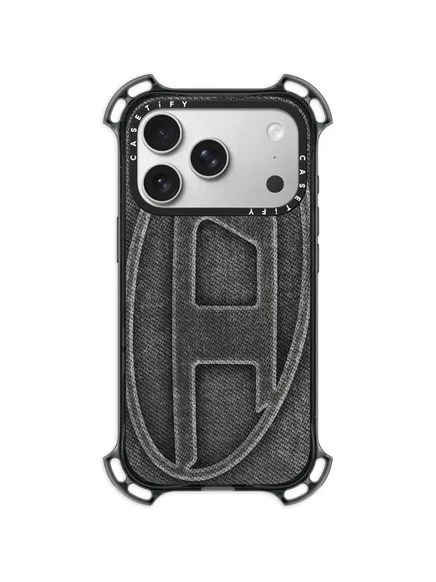 Чехол для iPhone 17 Pro Diesel x CASETiFY джинсовый эффект, черный