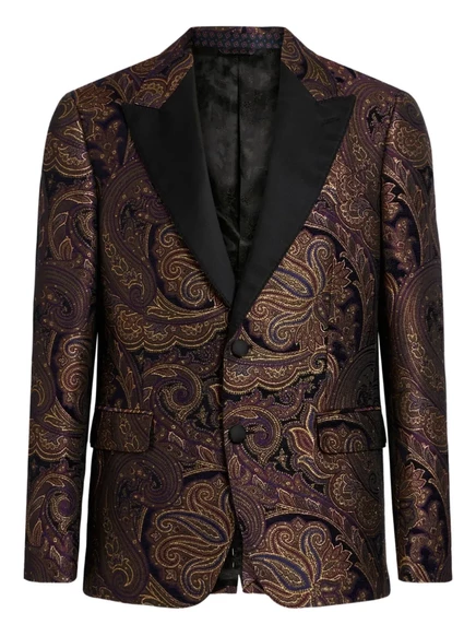 Однобортный блейзер ETRO  gold