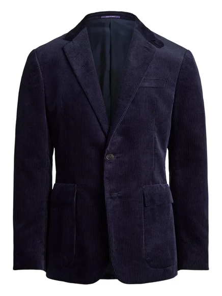 Мужской блейзер Ralph Lauren Purple Label вельвет, синий