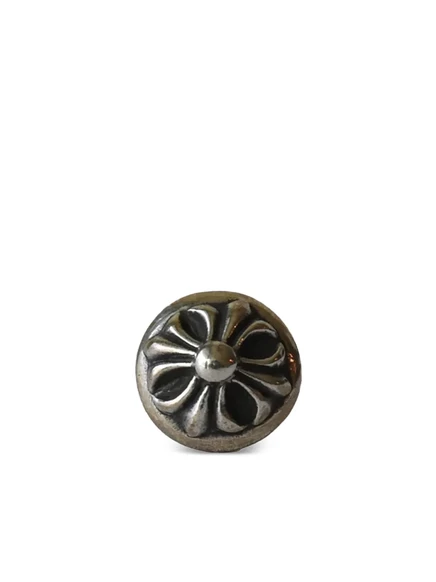 Мужская серьга Chrome Hearts с цветочным декором, серебристая