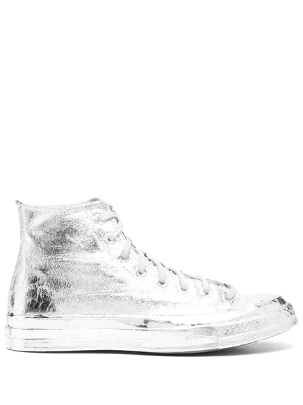 Унисекс высокие кеды Converse, серебристые