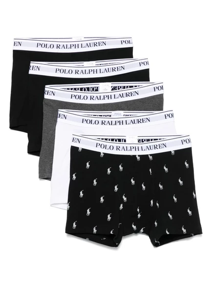 Мужские боксеры Polo Ralph Lauren 5 шт. с резинкой, черные