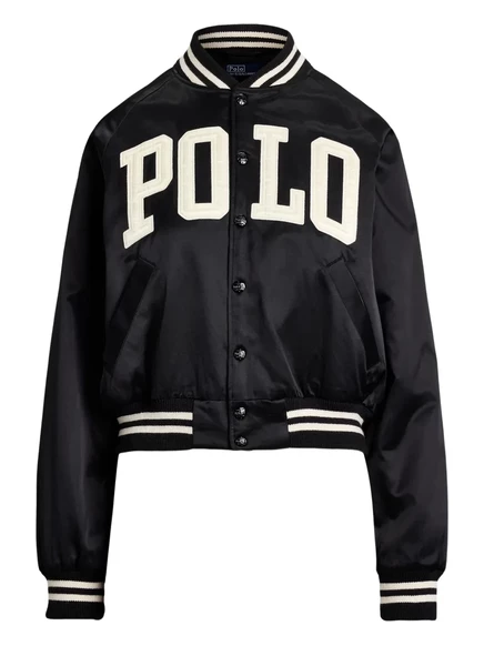Атласный бомбер Polo Ralph Lauren с логотипом black