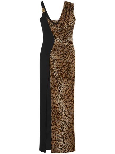 Женское платье Versace Medusa '95, леопардовый принт
