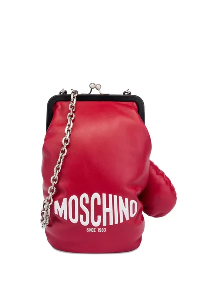 Мужская сумка Moschino в форме перчатки, красная