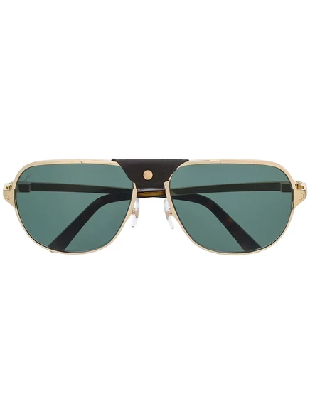 Солнцезащитные очки Cartier Eyewear Santos de Cartier авиатор, золотистые