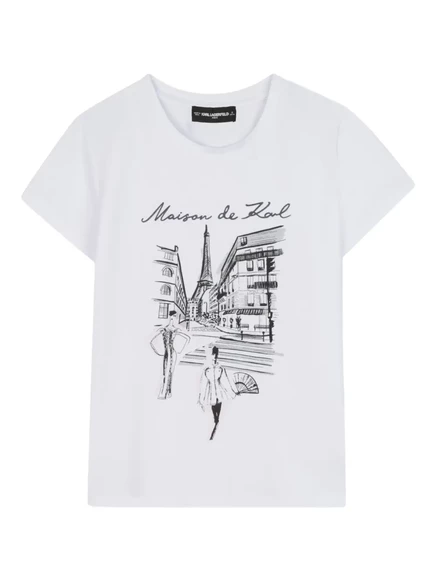 Детская футболка Karl Lagerfeld Kids, белая