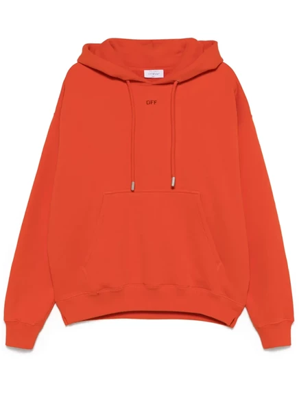 Белоснежная толстовка с капюшоном Vibe Arrow orange