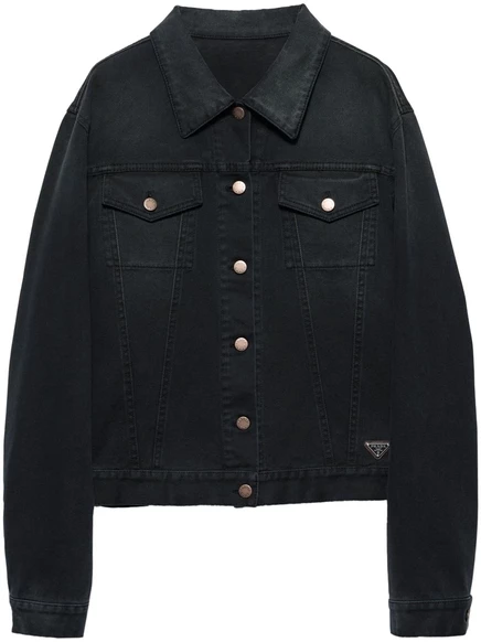 Женская джинсовая куртка Prada blouson, черная