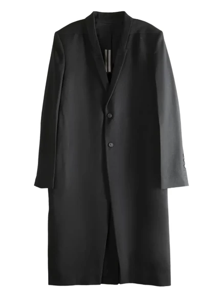 Мужское однобортное пальто Rick Owens, черное