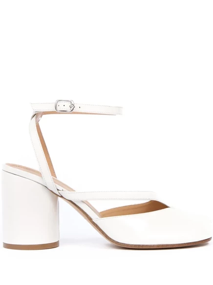 Женские туфли‑сандалии Maison Margiela Tabi 80 мм, белые