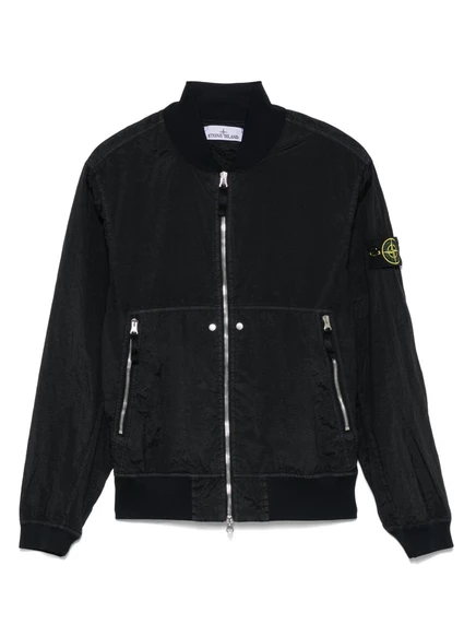 Мужская куртка Stone Island с шевроном Compass, черная