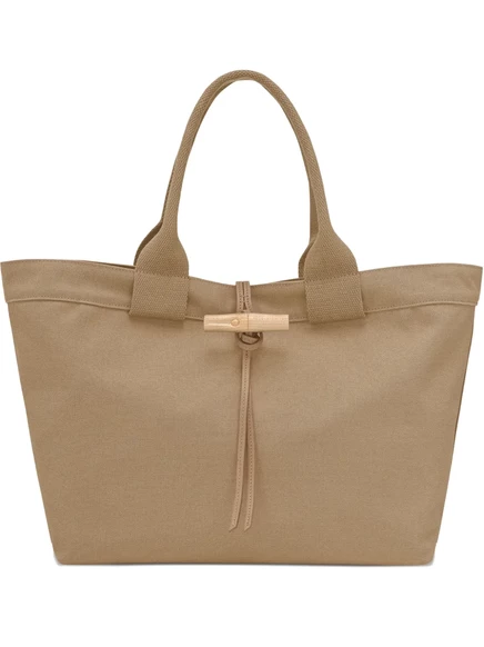 Женская сумка-тоут Longchamp Le Roseau, бежевая
