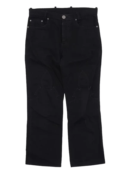 Мужские расклешенные джинсы Chrome Hearts с пятью карманами, черные
