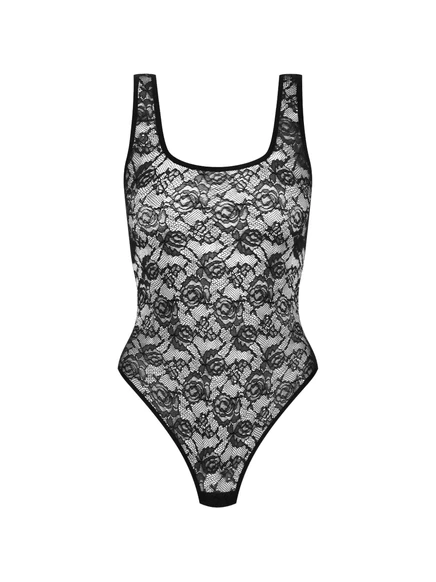 Женское боди Maison Close Flashback из кружева, черное
