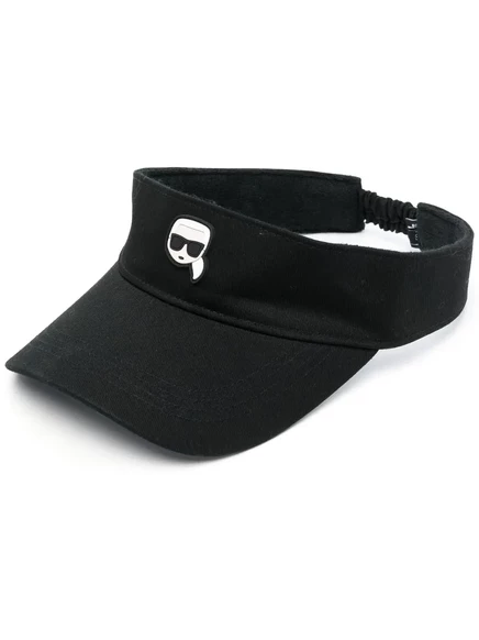 Женский козырек Karl Lagerfeld Ikon с логотипом, черный