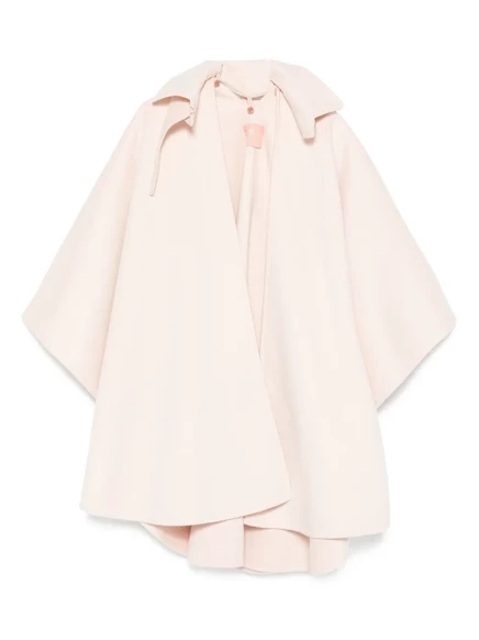 Пальто-накидка Ermanno Scervino с капюшоном pink