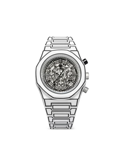Мужские часы D1 MILANO Polychrono 40,5 мм, белые