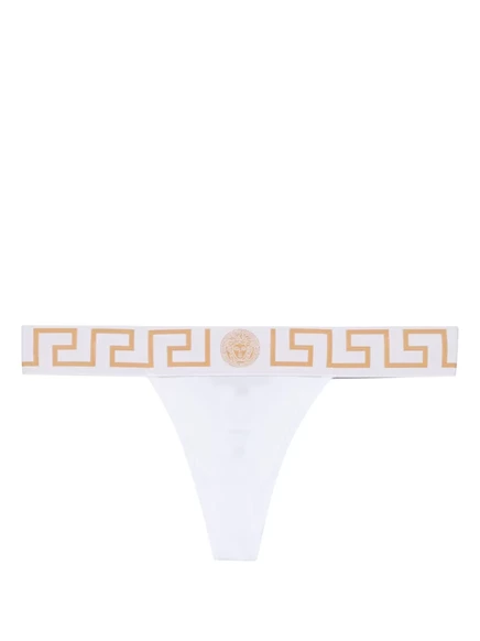 Стринги с каймой от Versace Greca white