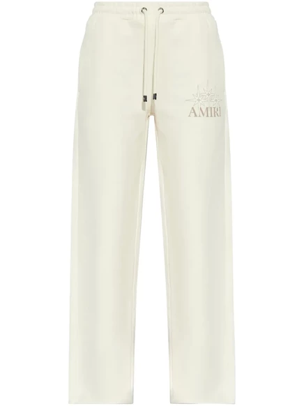 Женские спортивные штаны Amiri из хлопка, светло-бежевые