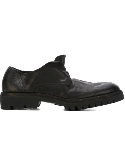 Мужские дерби Guidi на рифлёной подошве, чёрные