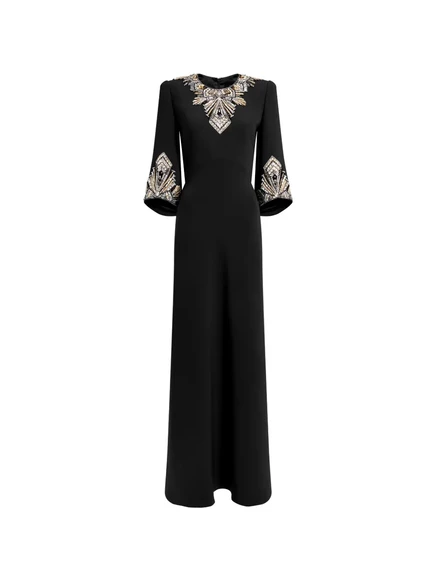Женское вечернее платье Jenny Packham Ice Cascade, черное