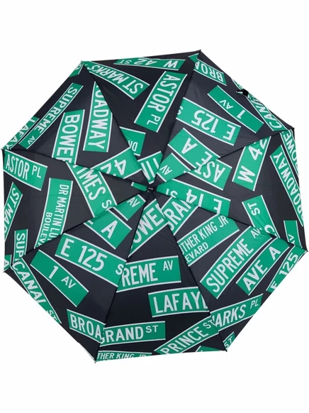 Зонт Supreme x Shedrain Street Signs, черный