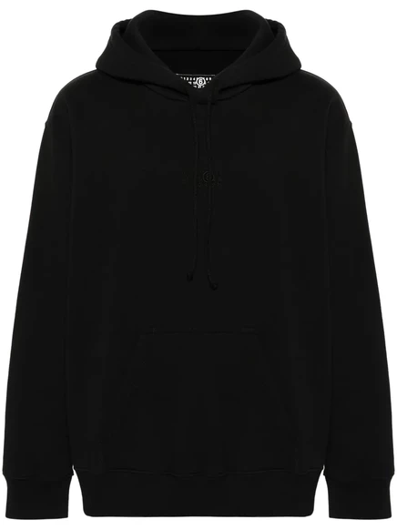 Мужское худи MM6 Maison Margiela с принтом номеров, черное