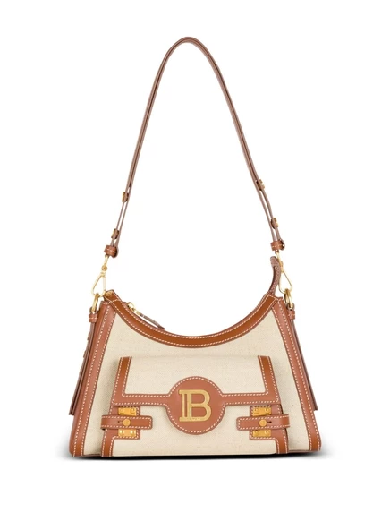 Холщовая сумка Balmain B-Buzz через плечо neutrals