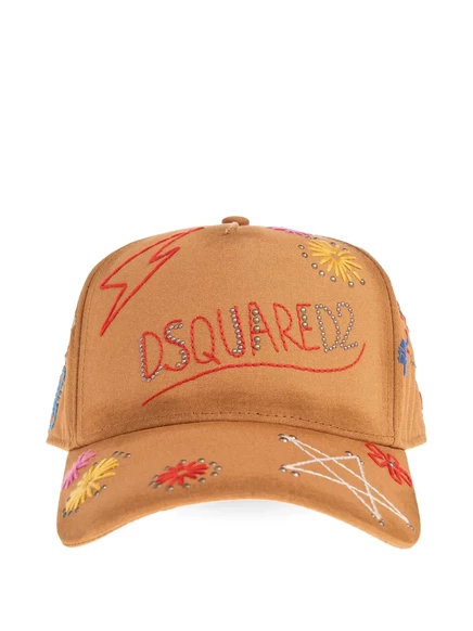 Мужская бейсболка DSQUARED2 с цветочной вышивкой