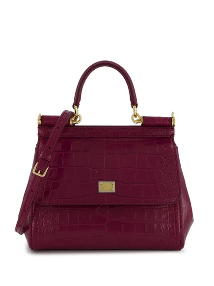 Маленькая сумка-тоут Dolce & Gabbana Sicily 62  red