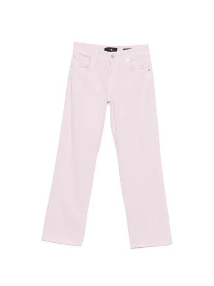 Женские джинсы 7 For All Mankind на пуговицах, розовые