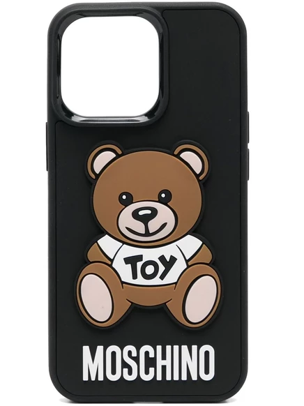 Чехол для iPhone 13 Pro с плюшевым мишкой Moschino black