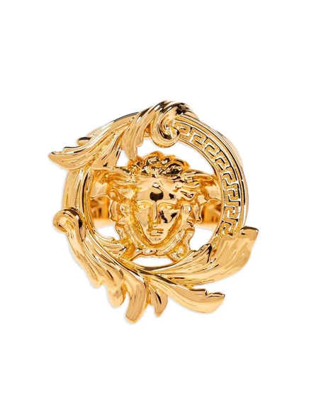 Кольцо Versace Medusa Barocco с мотивом Медузы, золотистое