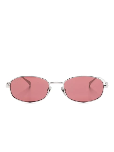 Унисекс солнцезащитные очки Gucci eyewear logo, серебристые