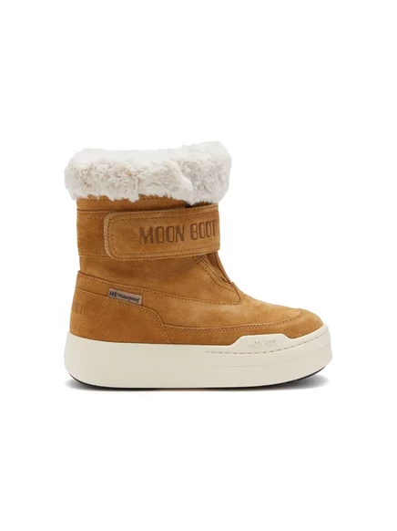 Детские ботинки Moon Boot Kids Park на липучке коричневые