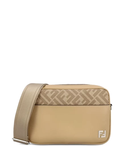 Мужская сумка-мессенджер Fendi Squared FF, нейтрального цвета