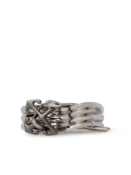 Мужское кольцо Off-White Barbed Wire, серебристое