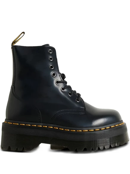 Армейские ботинки Dr. Martens Jadon на гладкой платформе и шнуровке black