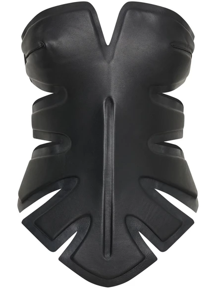 Женский корсет-топ Dion Lee Padded Leaf кожаный, черный