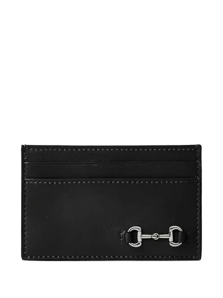 Картхолдер Gucci с декором horsebit, черный
