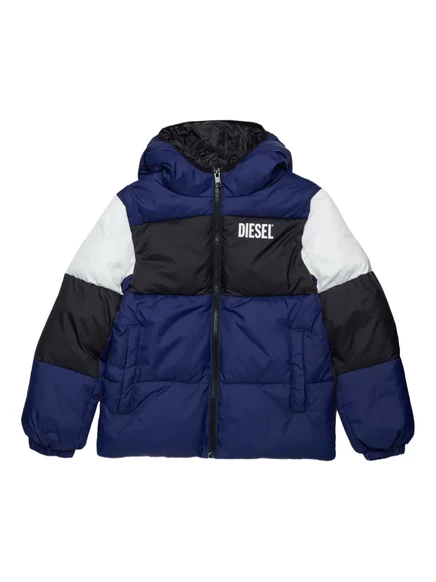 Подростковая стёганая куртка Diesel Kids, тёмно-синяя