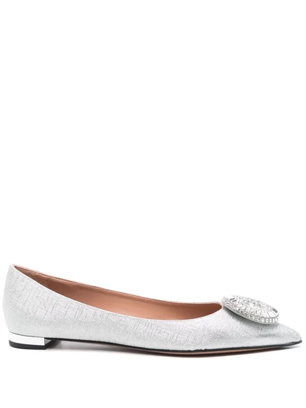 Балерины с хрустальными обручами Aquazzura silver