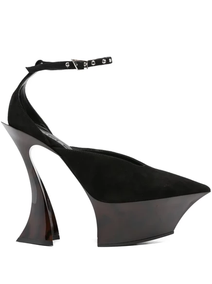 Женские туфли Mugler на платформе 14 см, черные