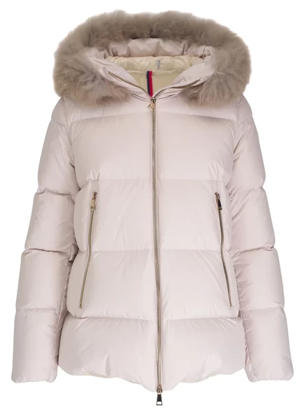 Женская парка Moncler Laichefur с пуховым наполнителем, нейтральная