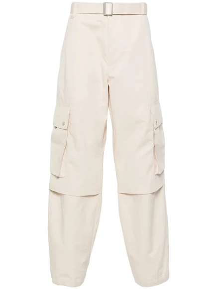 Мужские прямые брюки Jacquemus Le Cargo, кремовые