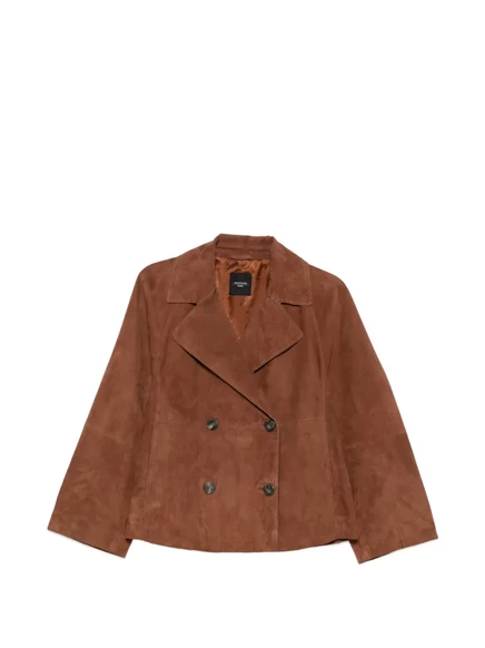 Женская двубортная куртка Weekend Max Mara, коричневая